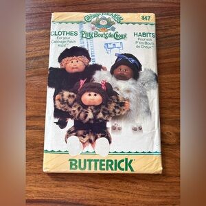 BUNDLE & SAVE: BUTTERICK Pattern 347 - Cabbage Patch Clothes / Faux fur coat